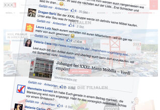 Auf der Facebookseite des Möbelhaus-Unternehmens hagelt es Proteste und Boykottdrohungen.