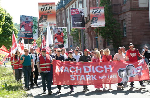 Gewerkschafter fordern gute Jobs und faire Löhne