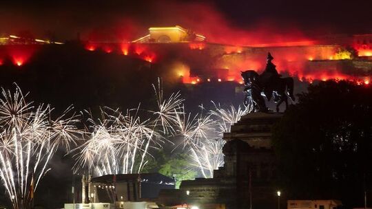 Feuerwerk «Rhein in Flammen » in Koblenz
