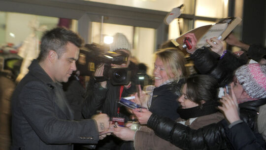 Da ist er: Robbie Williams in Bad Kreuznach. Da ist er: Robbie Williams in Bad Kreuznach.