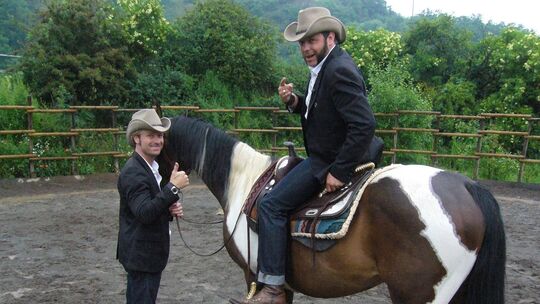 Dreharbeiten in Hausen: Der Cowrocker und die Angst vorm Pferd