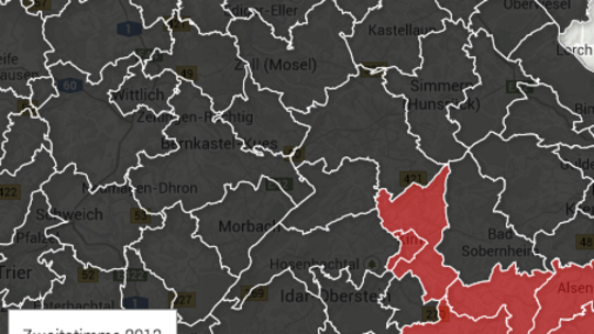 Grafik zur Bundestagswahl 2013, Ergebnisse in Rheinland-Pfalz