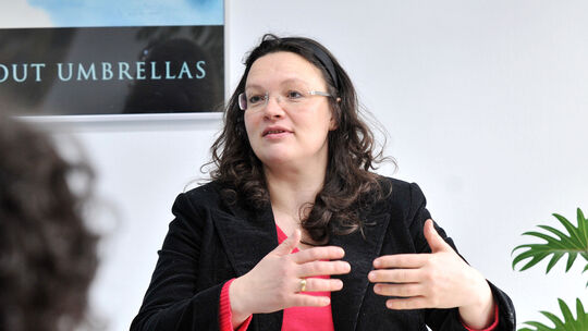 Andrea Nahles im Interview der Rhein-Zeitung: "Wir werden nicht verhandeln, um die Ergebnisse dann im Koalitionsvertrag unter Fi Andrea Nahles im Interview der Rhein-Zeitung: "Wir werden nicht verhandeln, um die Ergebnisse dann im Koalitionsvertrag unter Fi