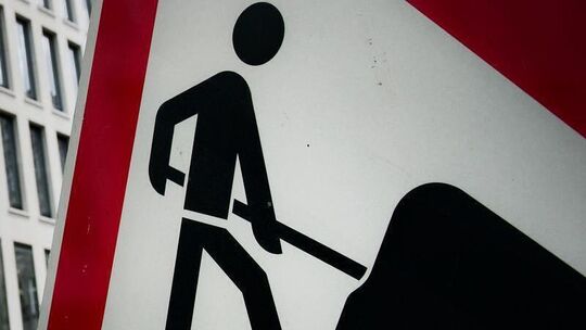 Baustellenschild
