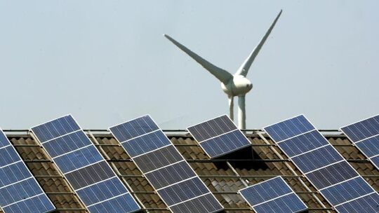 Solar- und Windstrom