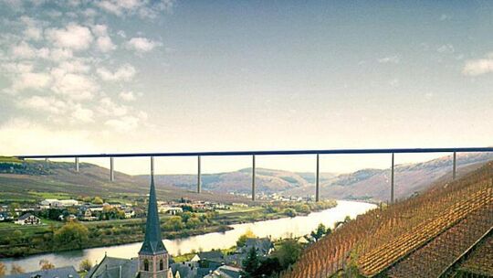 Computergrafik der Hochmoselbrücke