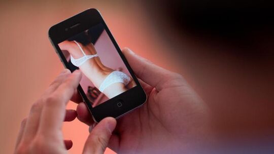 Erotisches Foto auf Smartphone