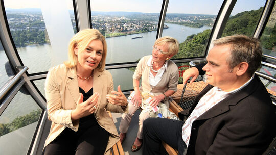 Seilbahnfahrt mit Julia Klöckner
