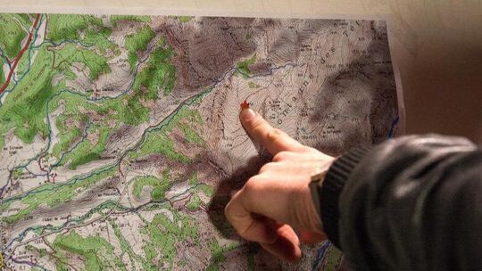 Karte von der Absturzstelle