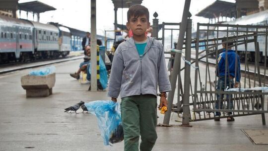 Ein junger Flüchtling am Budapester Bahnhof