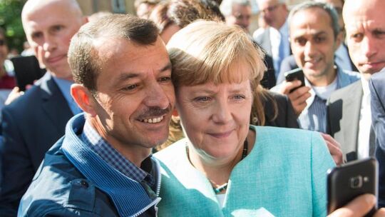 Selfie mit Flüchtling