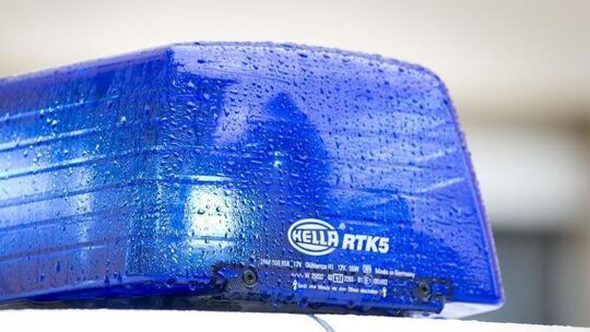 Blaulicht eines Polizeifahrzeugs