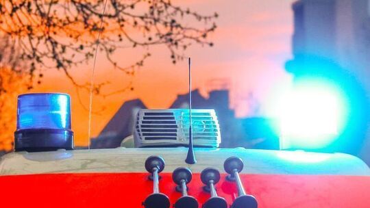 Rettungswagen mit Blaulicht