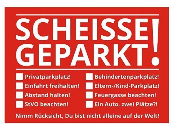 ECHT SCHEISSE GEPARKT“: Problematischer Parker provoziert Protest -  Rhein-Lahn-Zeitung - Rhein-Zeitung