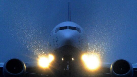 Landendes Flugzeug