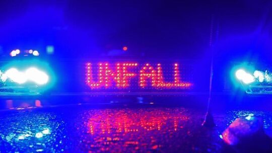 Polizei Blaulicht bei Unfallaufnahme