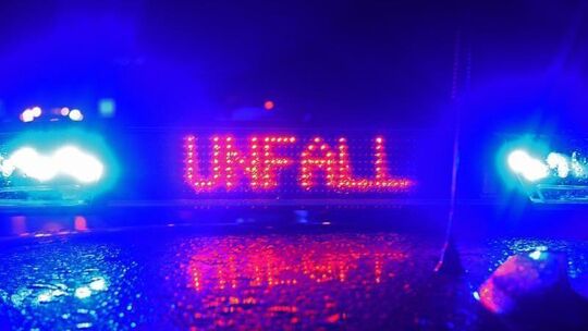 Polizei Blaulicht bei Unfallaufnahme