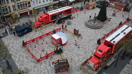 Coca Cola Truck vor der Veranstaltung