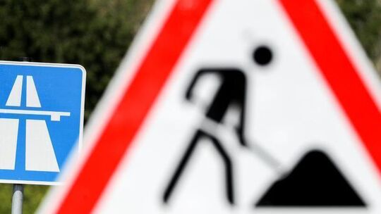 Baustelle am Autobahnkreuz