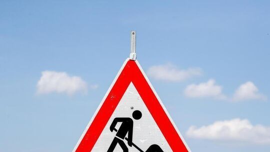 Baustellenschild