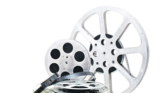 film reel on white background