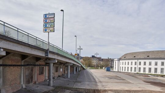 Bauarbeiten neue Paffendorfer Bruecke