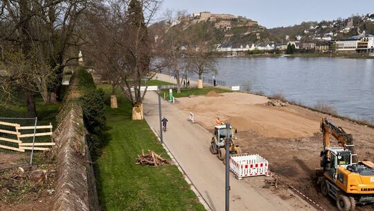 Bauarbeiten neue Paffendorfer Bruecke