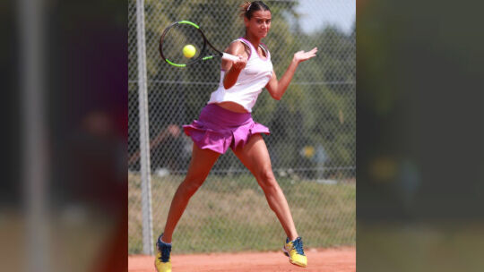 Melis Sezer Tuerkei im Match gegen Varvara Flink Russland 21 boso Ladies Open Hechingen am 05