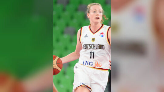 Marie Guelich (11 Germany) during the group stage match at the womens eurobasket 2023 between Germany and Great Britain