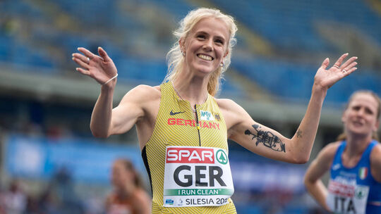 European Team Championships, 24.06.2023 Majtie KOLBERG (Germany) reacts to her result in the womens 800 m at the Europea
