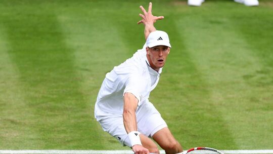 Mandatory Credit: Photo by Simon Dael/Shutterstock (13995920z) Jan Choinski during his second round match Wimbledon Tenn