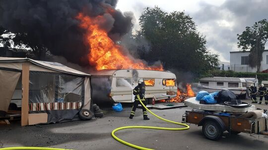 Brand Wohnwagenplatz Bastgässjer