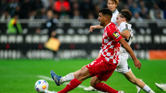 06.10.2023, Nordrhein-Westfalen, Mönchengladbach: Fußball: Bundesliga, Borussia Mönchengladbach - FSV Mainz 05, 7. Spieltag, Sta K503 FSV Mainz 05