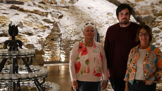 Kämpfen für ein Kulturzentrum: (v.l.n.r.) die Vorsitzenden des Fördervereins "Kultur im Keller" Sabine Hübner und Mirko Meurer, p1040228