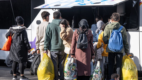 Flüchtlinge in Erstaufnahmeeinrichtung