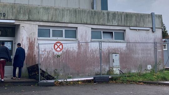 Turnhalle der Aufnahmeeinrichtung für Flüchtlinge