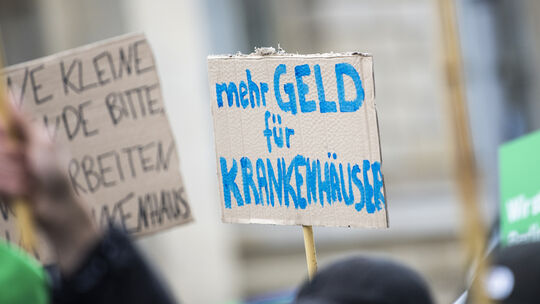 Demonstration der Krankenhäuser