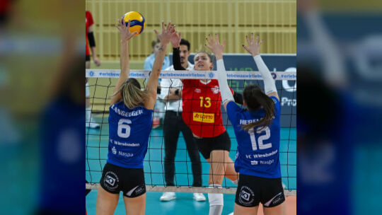 18.11.2023, GER, Volleyball, 1. Bundesliga Frauen 2023/2024 - VC Wiesbaden - VC Neuwied 77