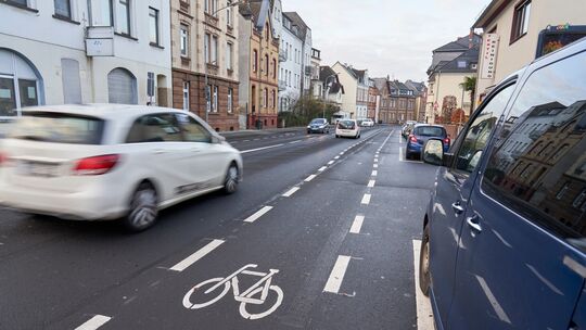 Radwegeführung auf Trierer- und Mayener Straße