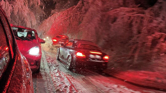 Wintereinbruch in Hessen