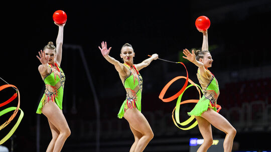 Die Finals - Gerätturnen Turnen: Rhythmische Sportgymnastik, PSD Bank Dome, Deutsche Meisterschaft, Entscheidung Gruppe