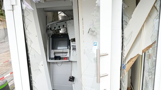 Gesprengter Geldautomat
