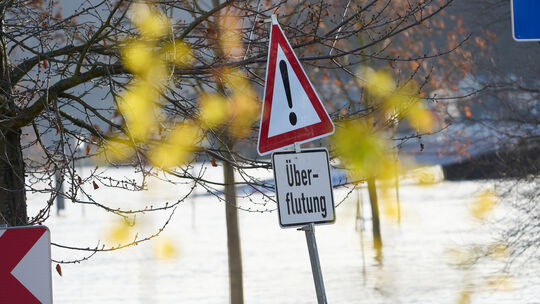 Hochwasser am Rhein