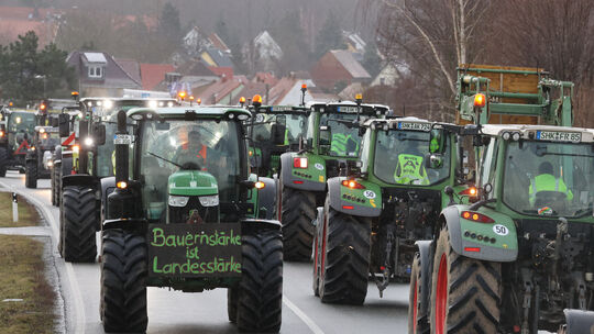 Bauernprotest in Thüringen