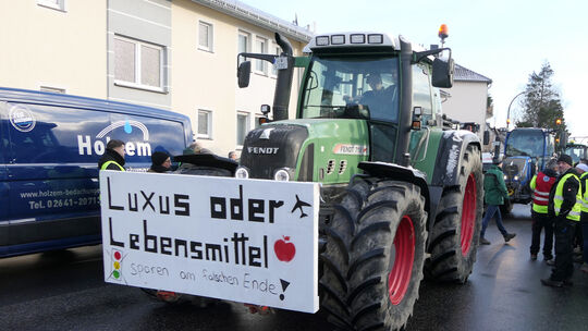 Auch in Bad Neuenahr-Ahrweiler haben die Landwirte demonstriert. Landwirte demonstrieren in Bad Neuenahr-Ahrweiler