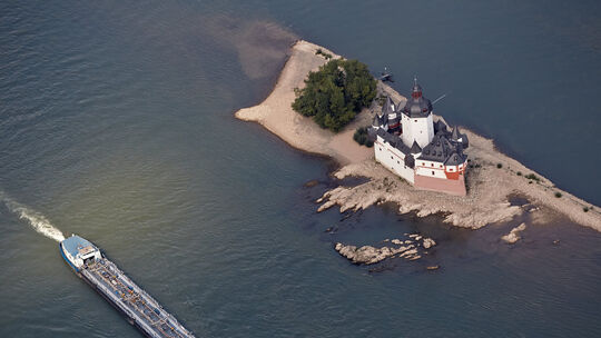 Niedrigwasser am Rhein