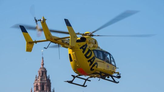 Rettungshubschrauber über Mainz (Archivbild)