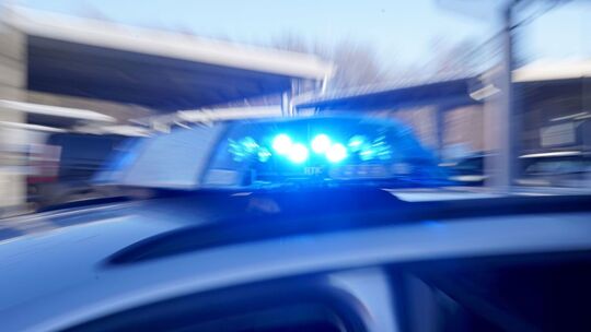Polizei mit Blaulicht