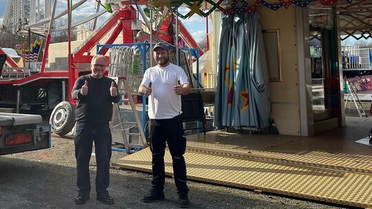 Vorbereitungen für Osterkirmes in Neuwied laufen