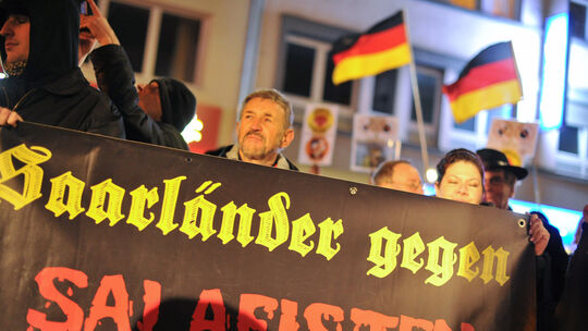 Demo der Anti-Islam-Bewegung Saargida in Saarbrücken